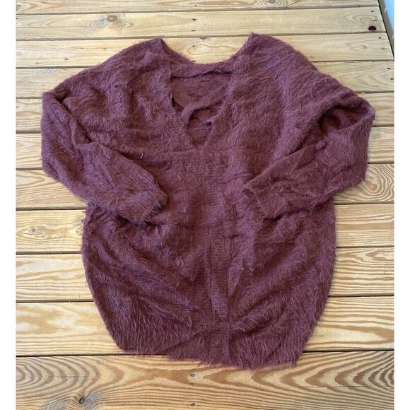 Ruby Moon Open Back Sweater Size Large Women’s Rust - Picture 2 of 7